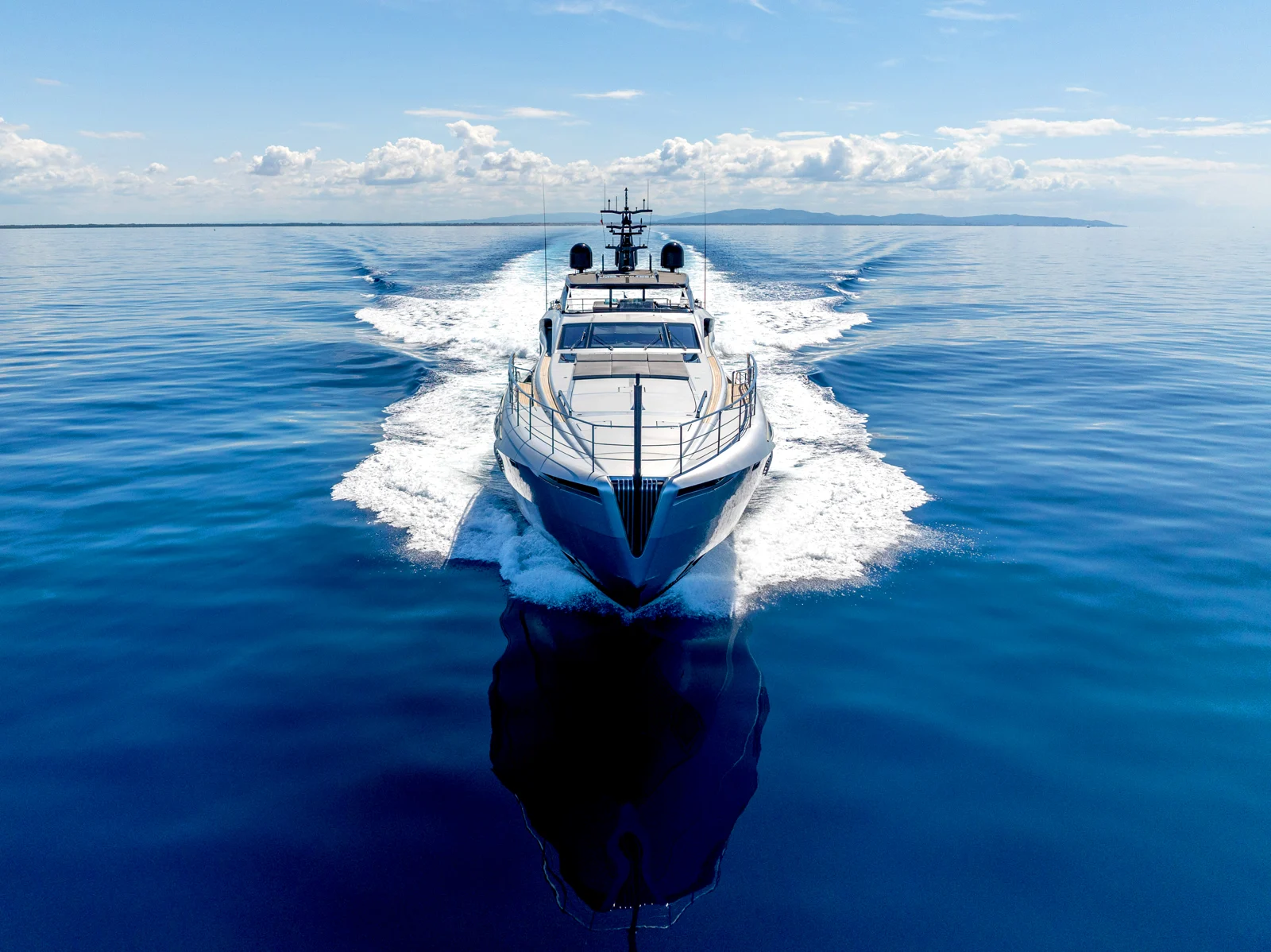 Yacht underway on a calm sea